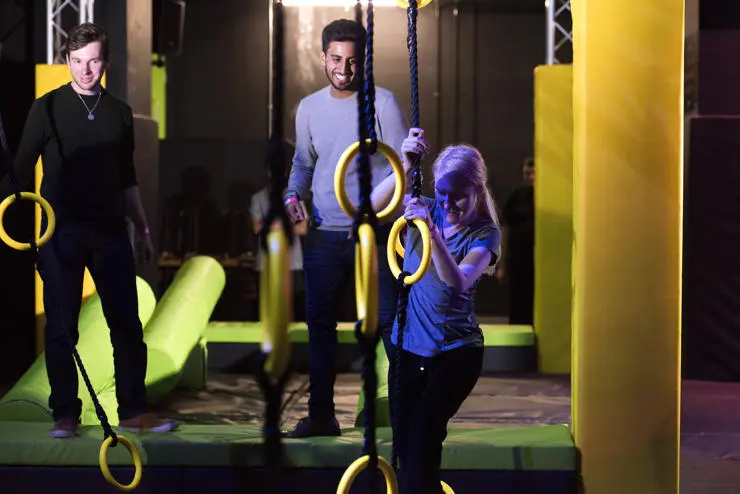 Students on the Assault Course at Levels