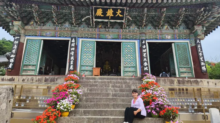 Iveta in South Korea during the one month internship