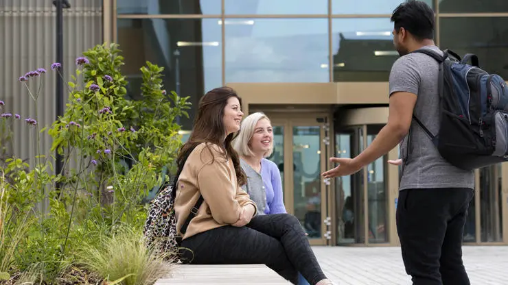 Students outside the Students' Centre