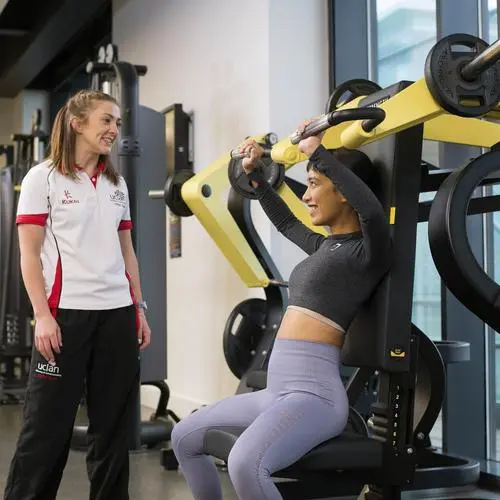 Students in the gym