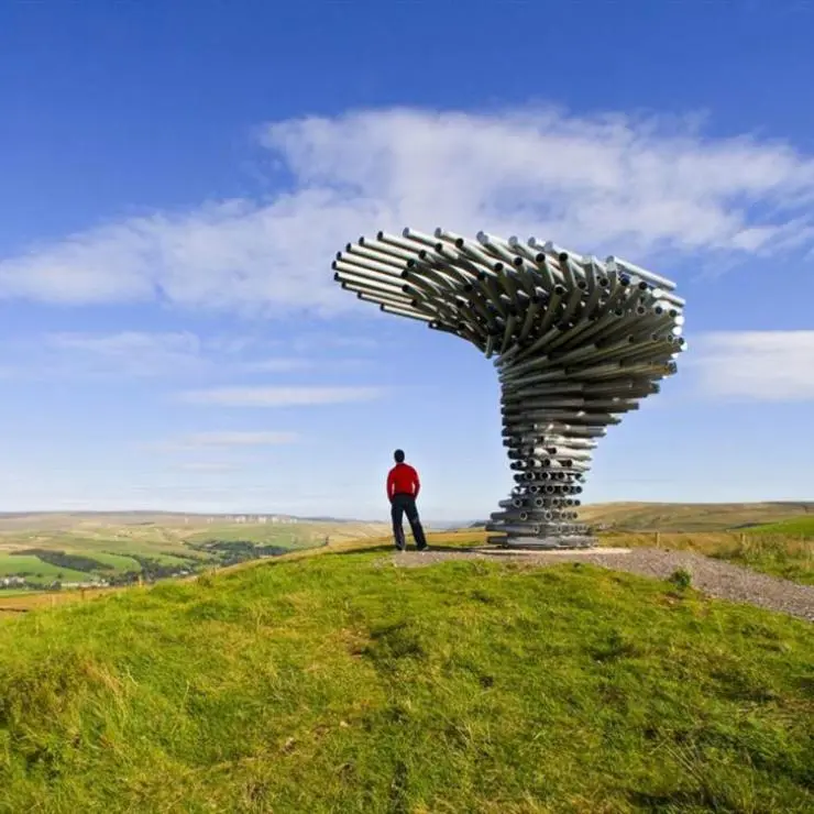 Take in spectacular views when you reach the Singing Ringing tree.