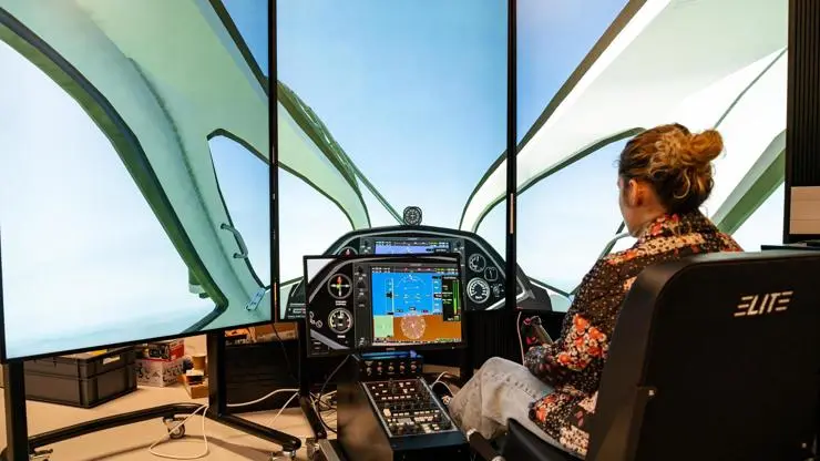Take to the skies in our flight simulator.