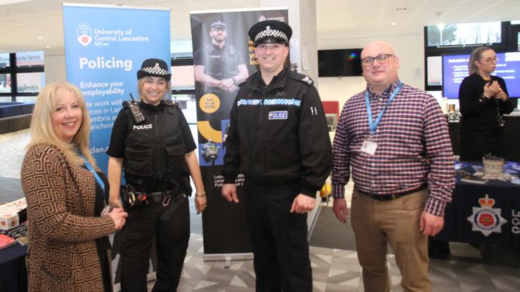 University colleagues and Police Officers at our Police apprenticeship event