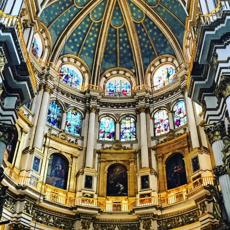 We explored the stunning city of Granada, Spain, and visited this beautifully ornate church.