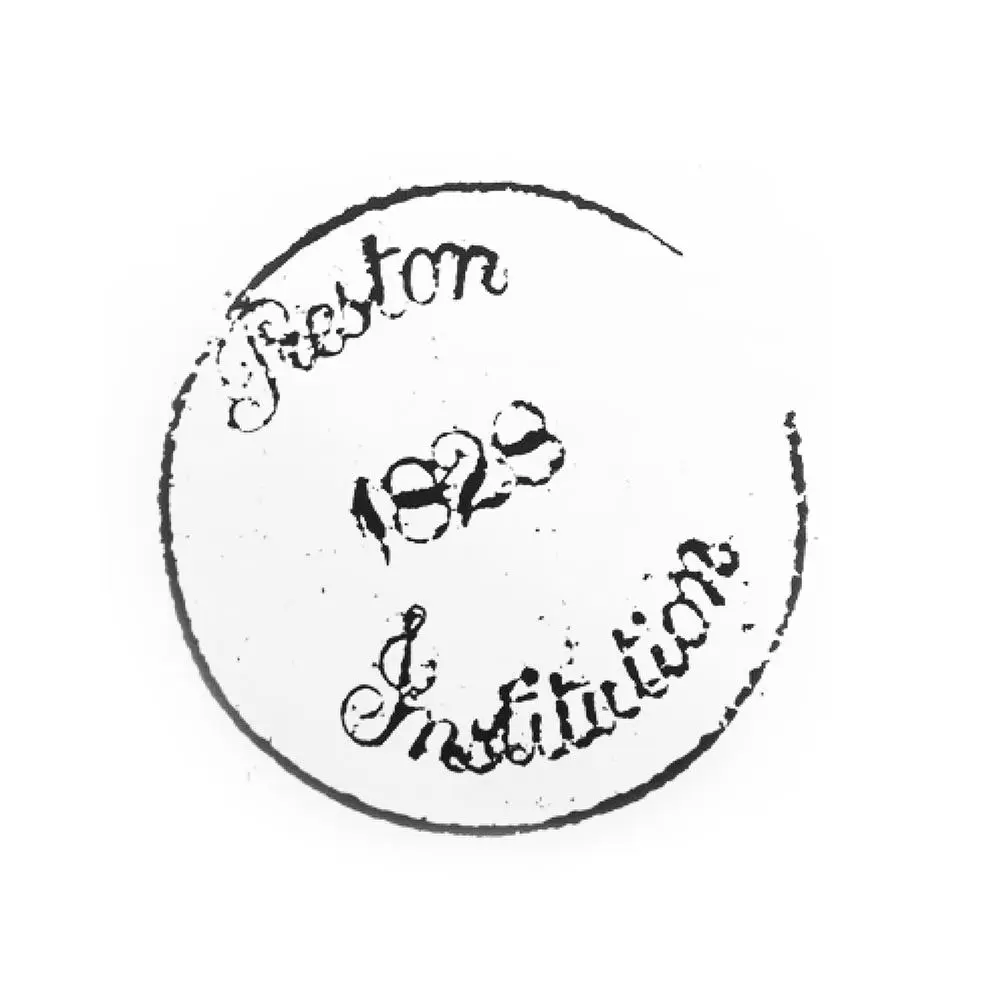 Stamp mark: Preston 1828 Institution