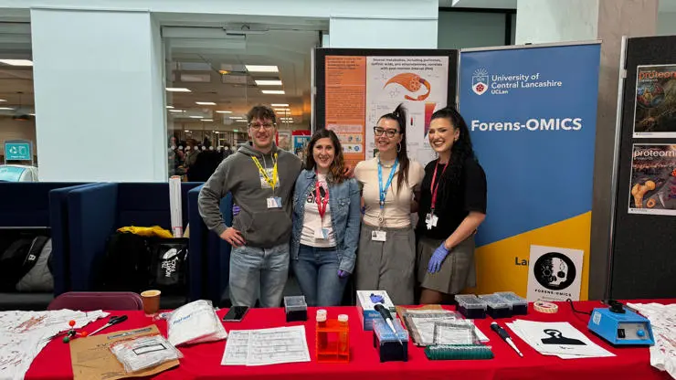 Forens-OMICS team attending an outreach event at UCLan.