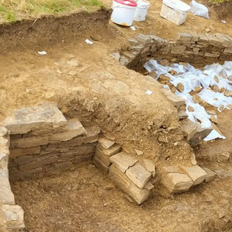 Charley and the team worked on this dig site in Orkney.
