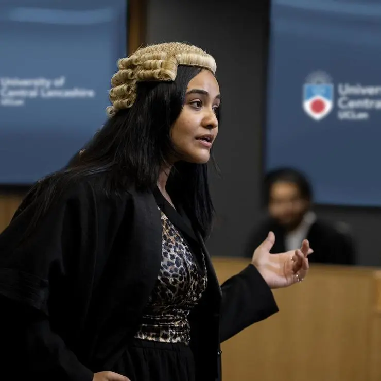 Law student Manya takes on the role of barrister.