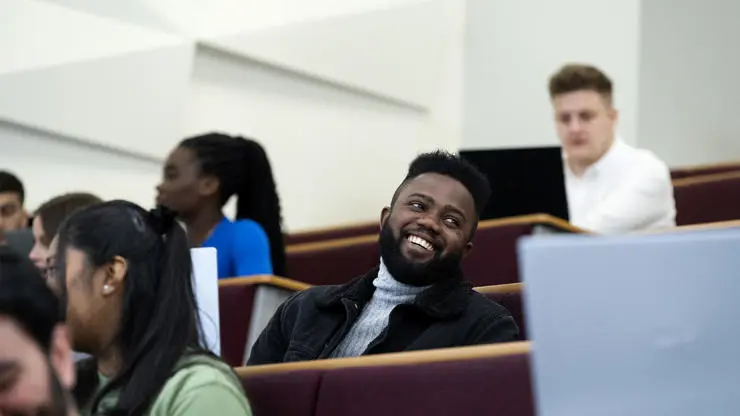 Students in a lecture theatre