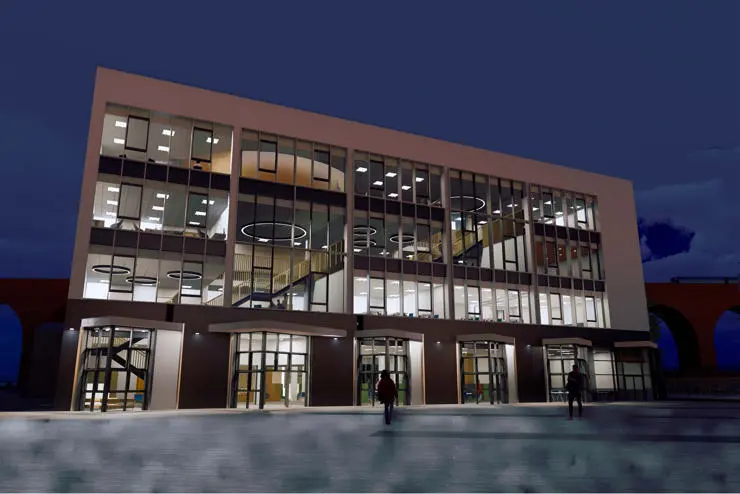 Artist impression by night: BCUC expansion completion Summer 2024