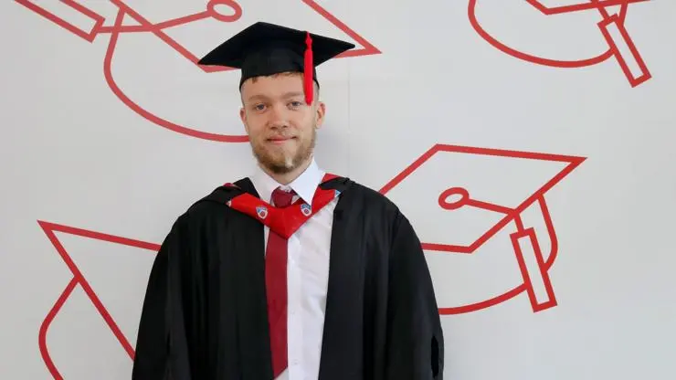 Harvey at his graduation.