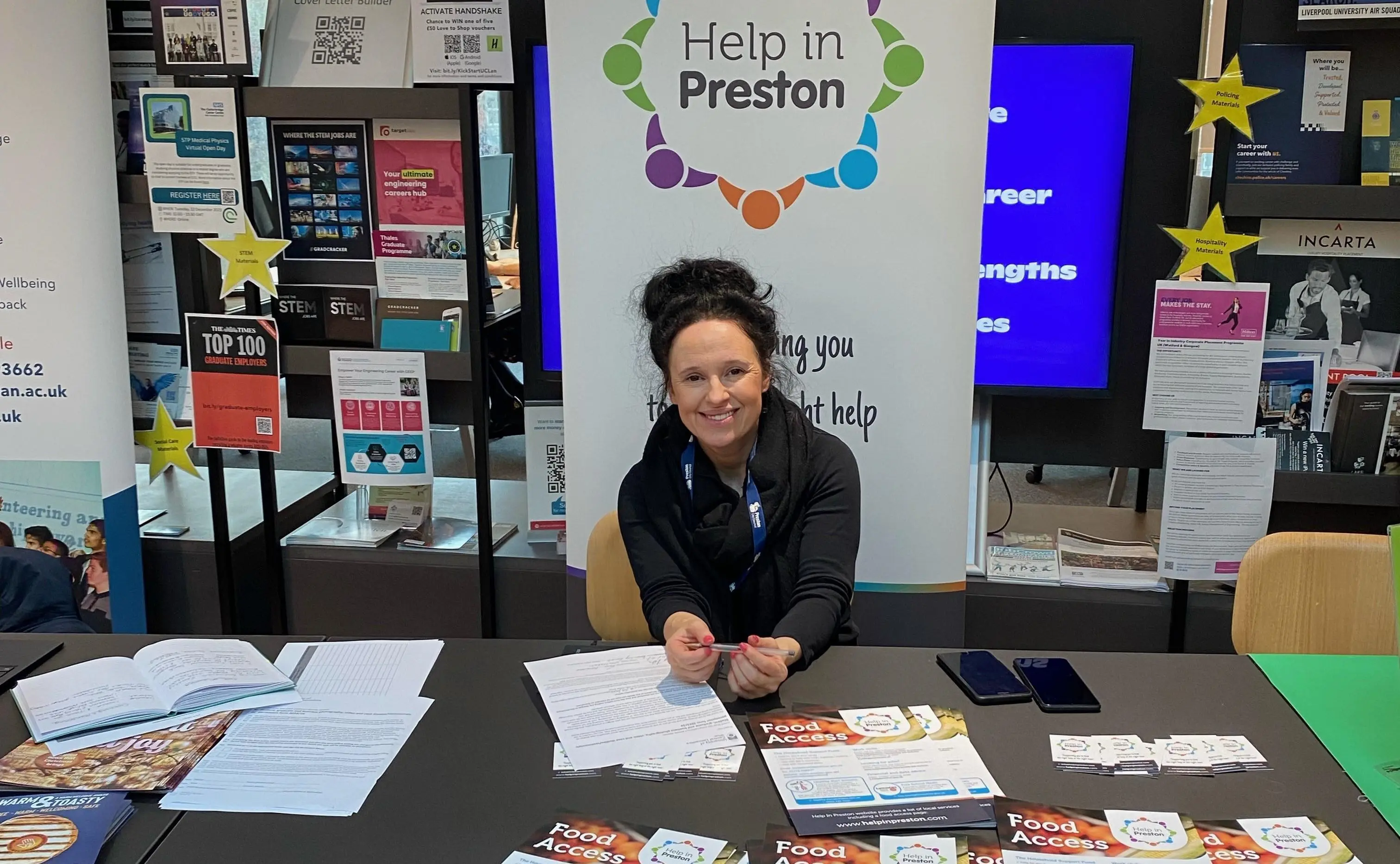 CVCL staff at an information stand