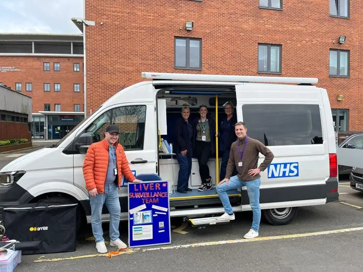 The mobile ambulance for liver function check
