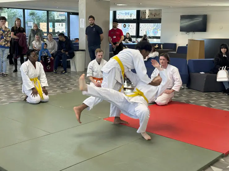 UCLan Students' Union Jiu Jitsu Club give a demonstration
