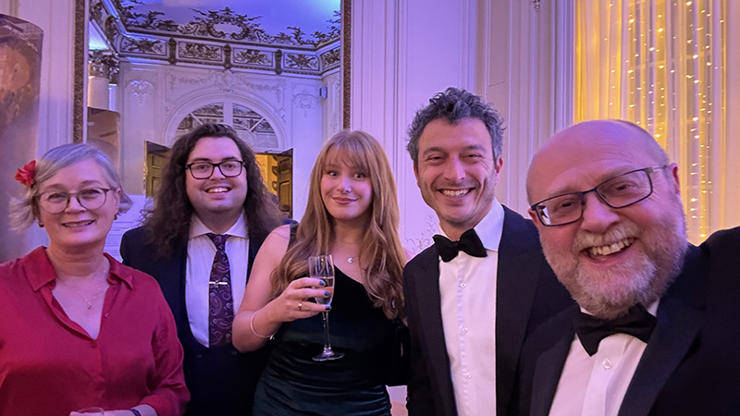 Professor Robert Walsh (far right) with the SUN team members at the Awards ceremony.