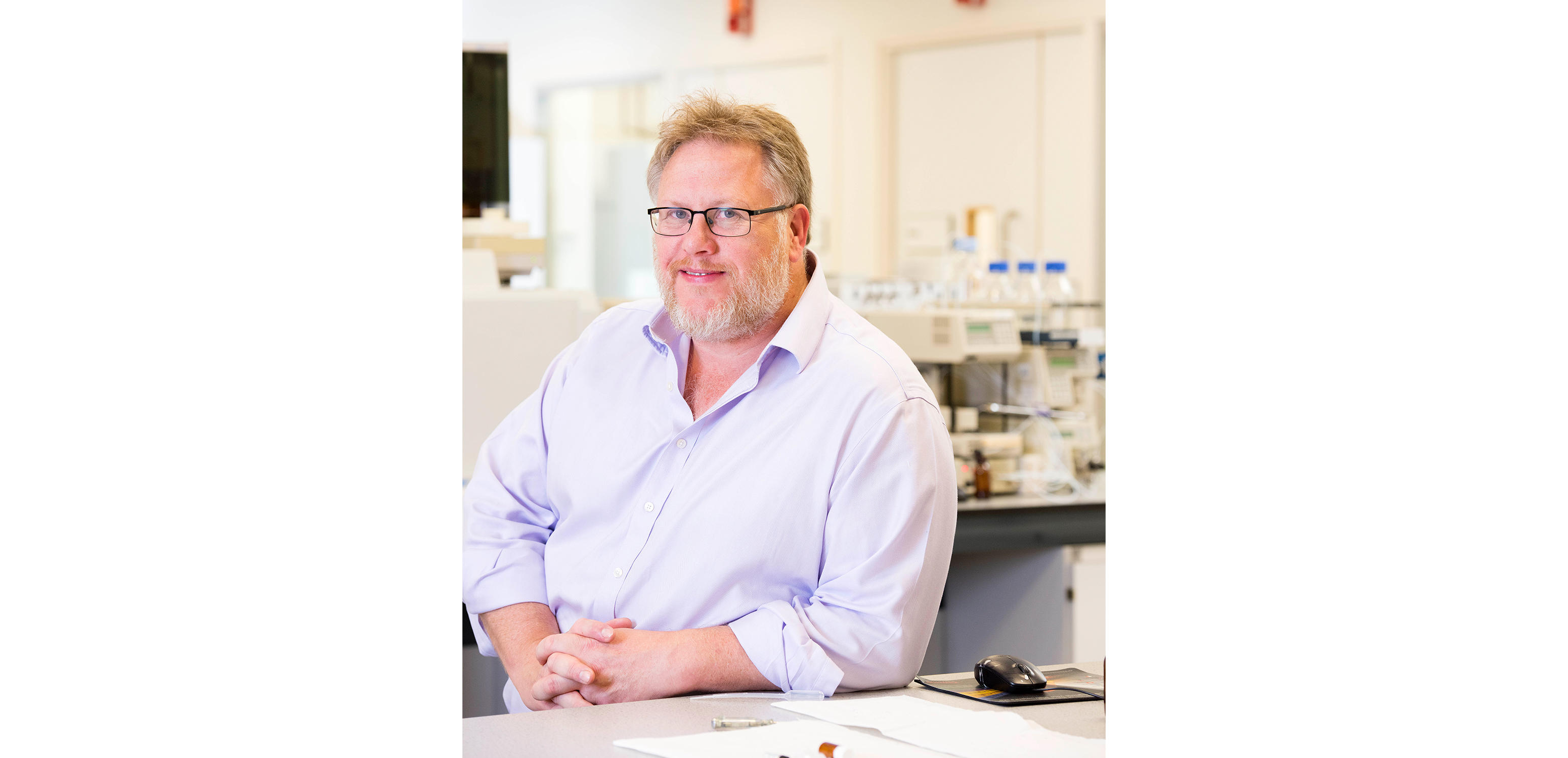 Professor Colin Davidson in a lab