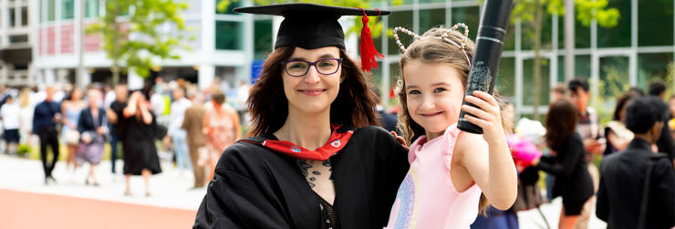 Chelsea on her graduation today with her daughter.