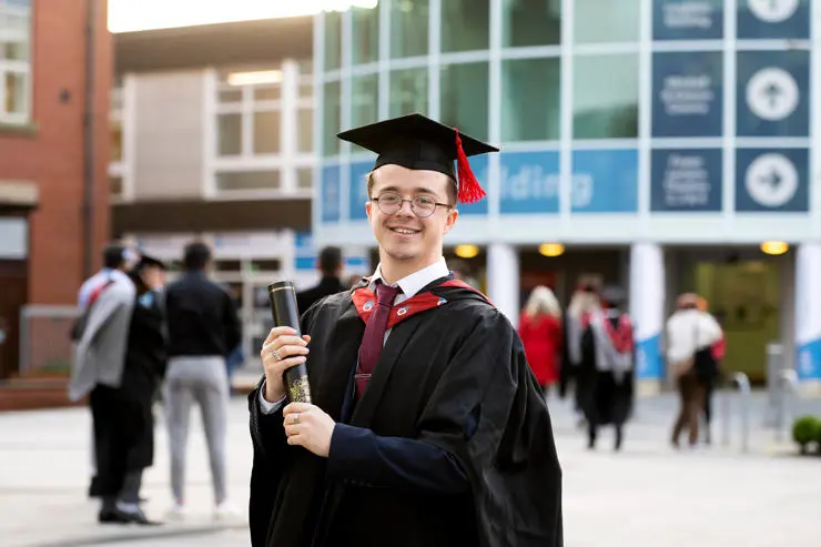 Matt celebrating his graduation day